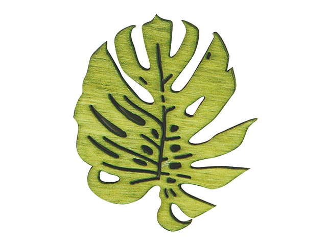 DEC.WOOD FOGLIA 4cm GREEN 24pz N438P DEC.WOOD FOGLIA 4cm GREEN 24pz N438P