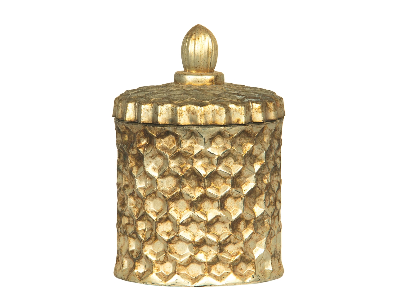 LUXURY MATT GLASS POT 9XH.13CM ORO 4725