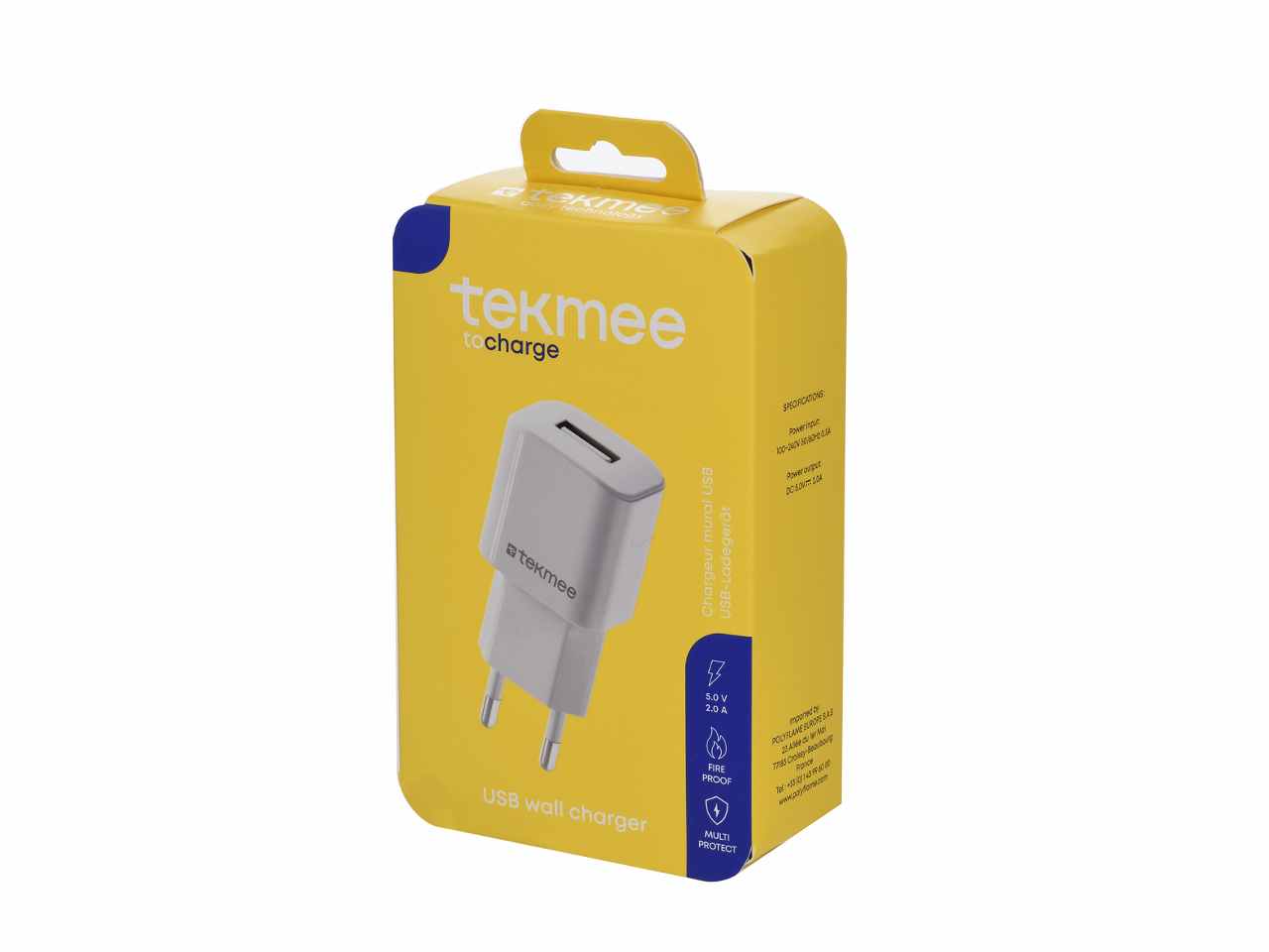 TEKMEE CARICATORE DA MURO 12W USB 41430135