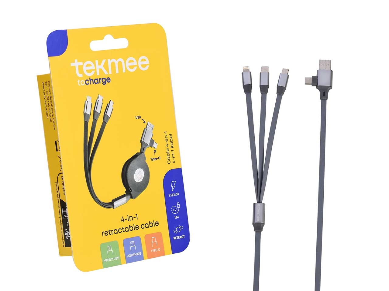 TEKMEE CAVO A QUATTRO RETR. 40430162 TEKMEE CAVO A QUATTRO RETR. 40430162