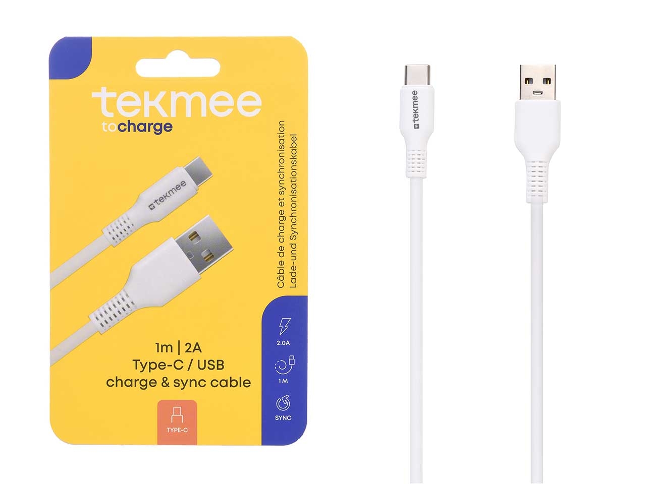 TEKMEE CAVO 2A TYPE-C/USB TPE 40430170