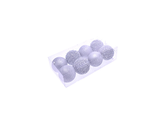 SFERA 8cm 8pz ARGENTO 54611956