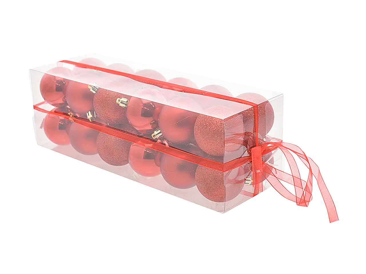 SFERA 6cm 24pz MATTO/LUCIDO/GLITTER ROSSA 7797367