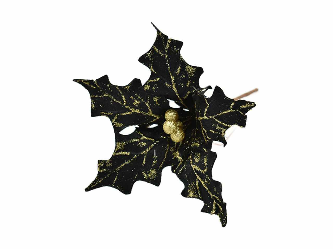 FIORE PICCOLO NERO CON GLITTE 306185996