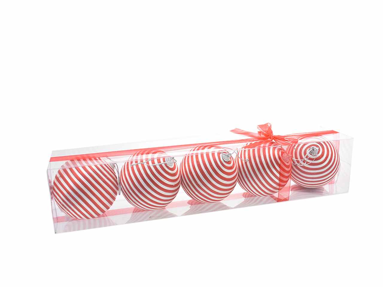 PALLE 5PZ 10CM BIANCO/ROSSO 407216376
