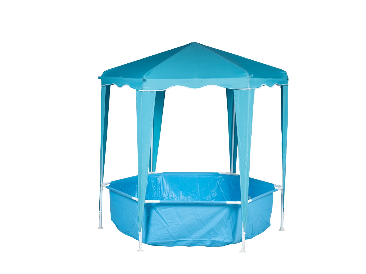 PISCINA 90X90X90CM C/GAZEBOBLU 2050491