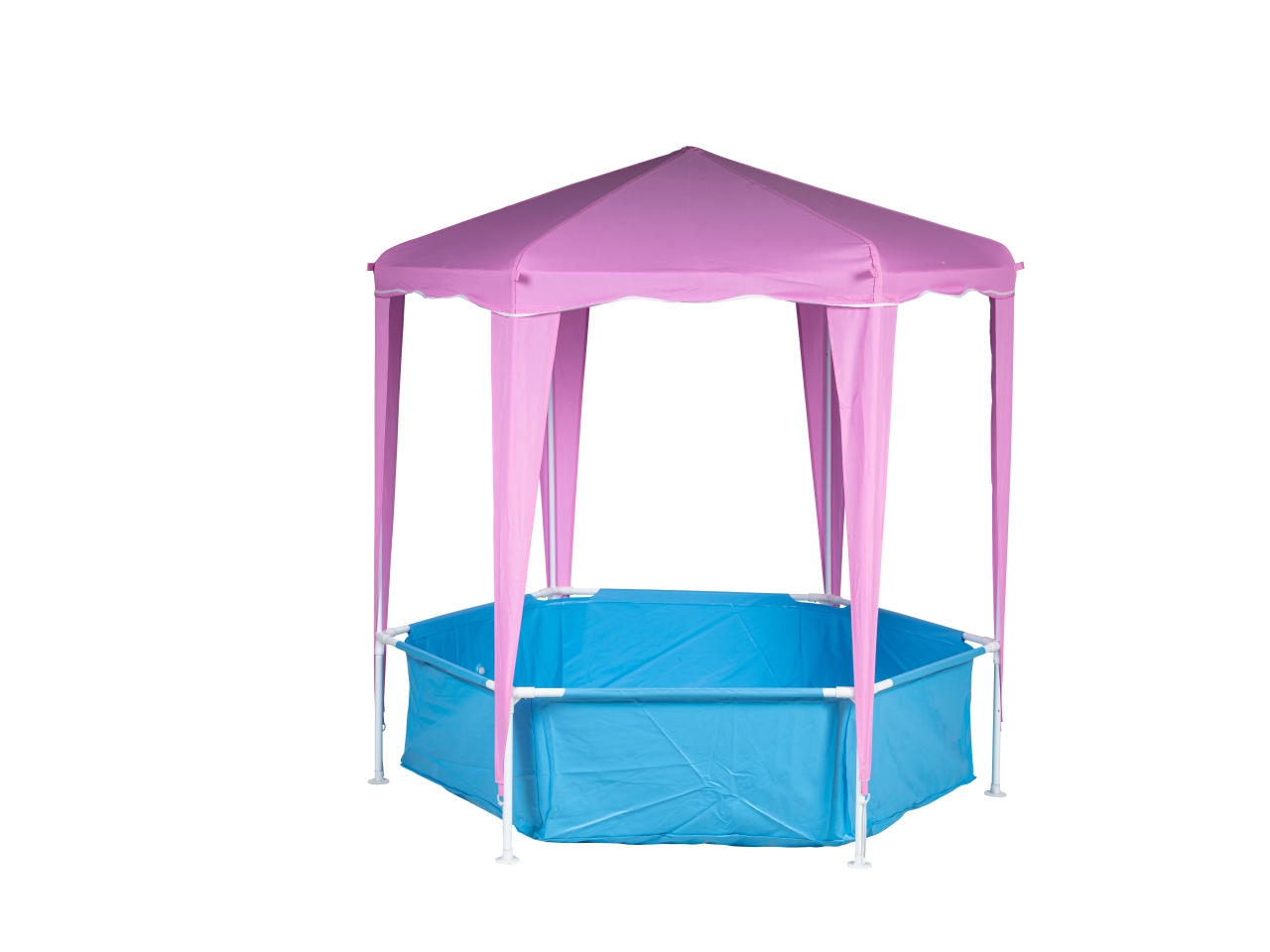 PISCINA 90X90X90 C/GAZEBO ROSA 2050492