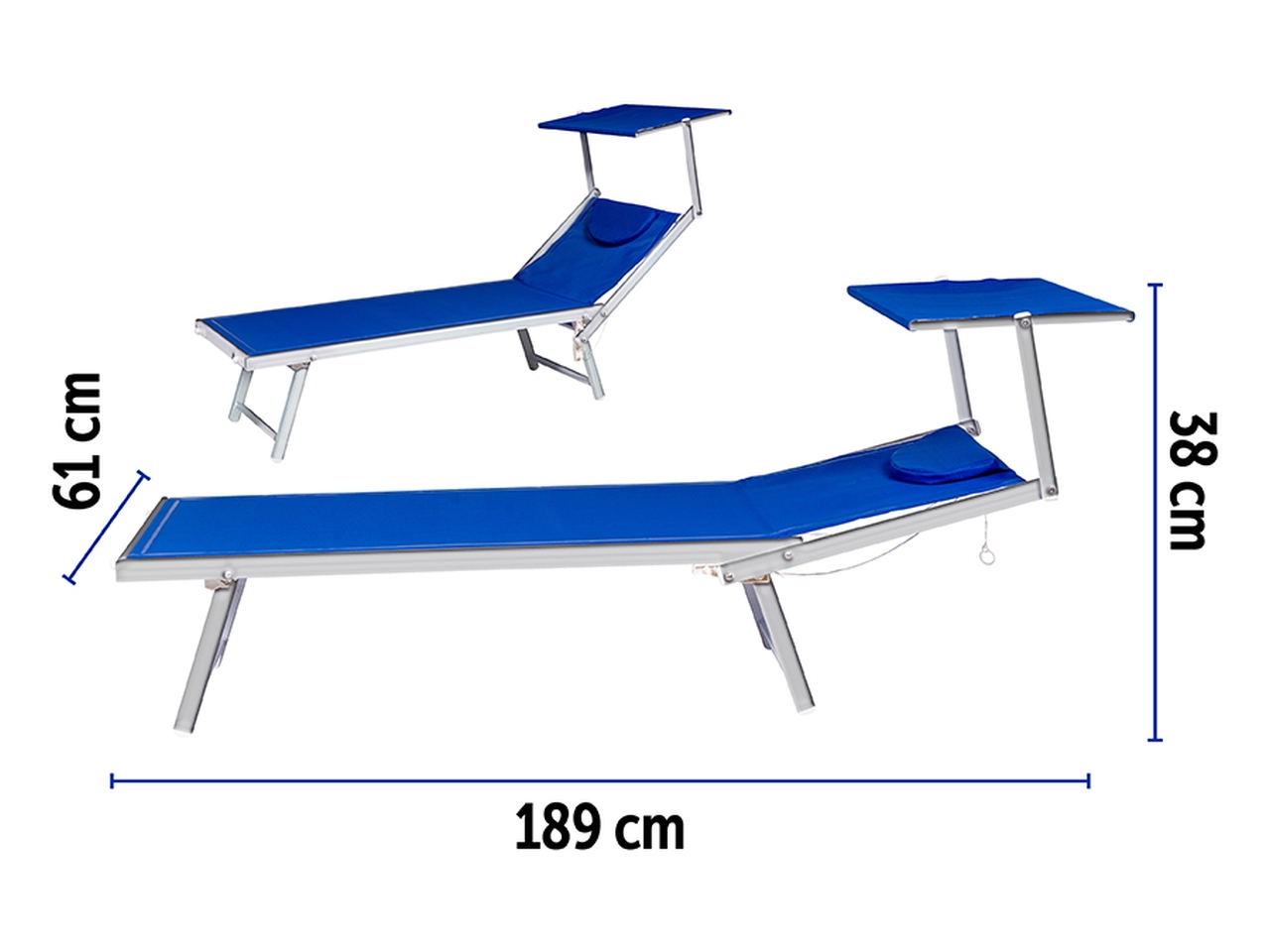 LETTINO MARE ALLU.189X61X38 BLU 3310289