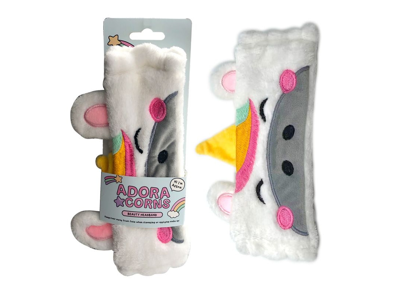 FASCIA CAPELLI PELUCHE UNICORNO HEADB04