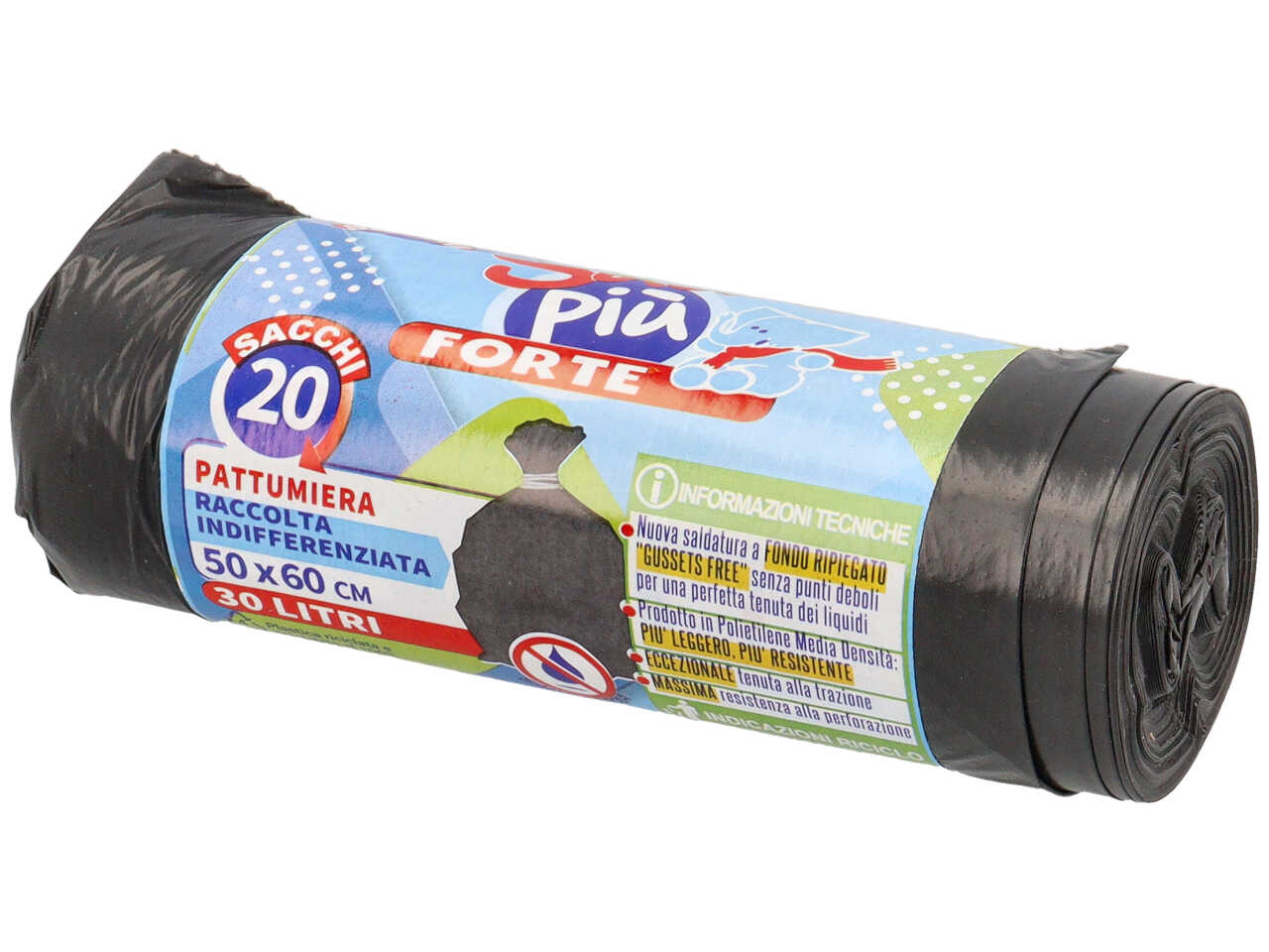 SACCHI PATTUMIERA 50x60cm 20pz S/L SP01