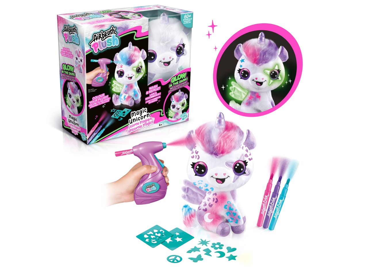 AIRBRUSH PLUSH MAGICO UNICORNO 20289581