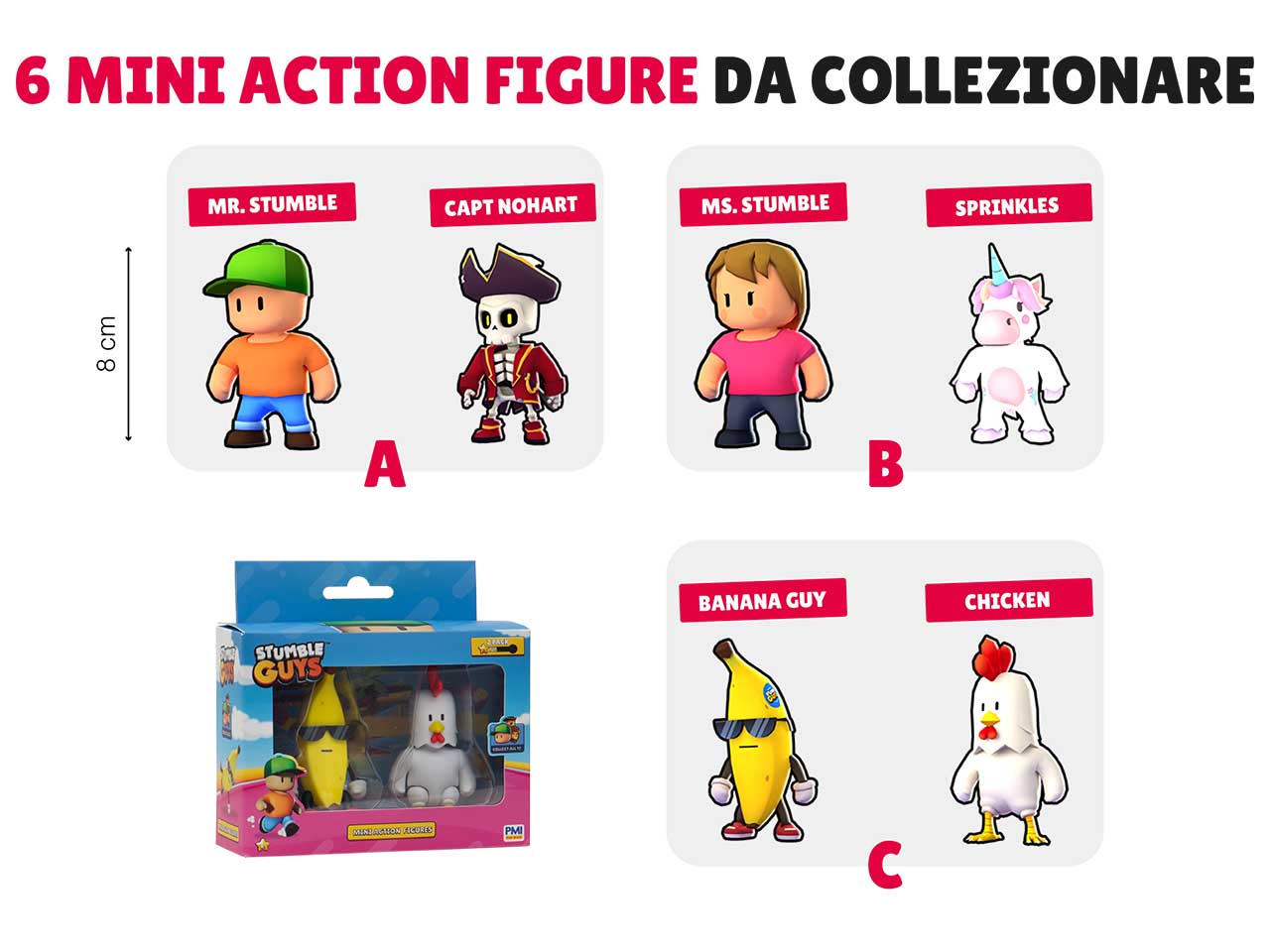 STUMBLE GUYS 8CM 2 PERSONAGGI 21739256