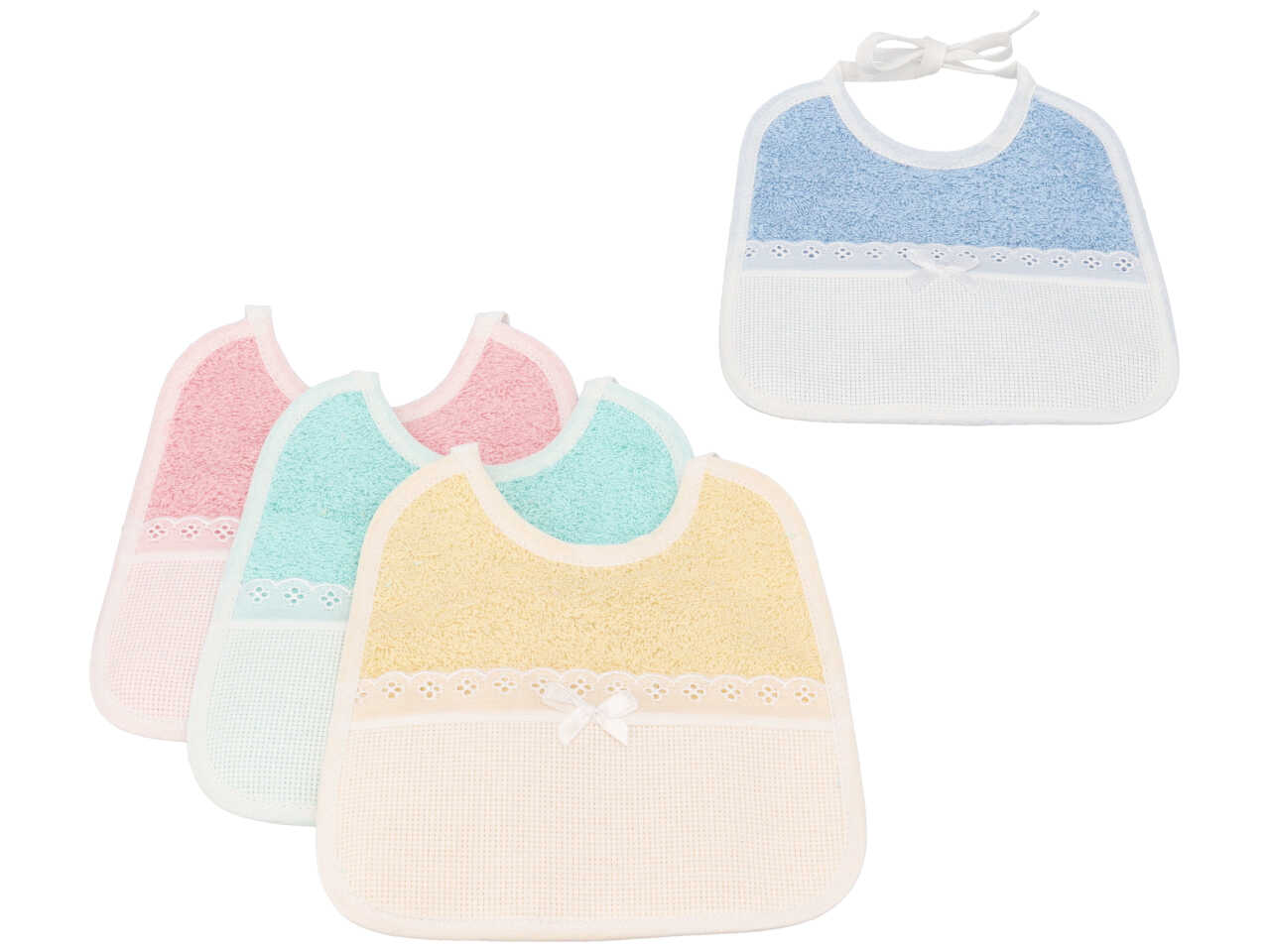 BAVETTA IN SPUGNA CON PIZZO BV01167 BAVETTA IN SPUGNA CON PIZZO BV01167