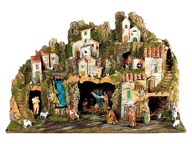 PRESEPE 76x40x54cm+NATIVITA’ 13pz 10cm11186