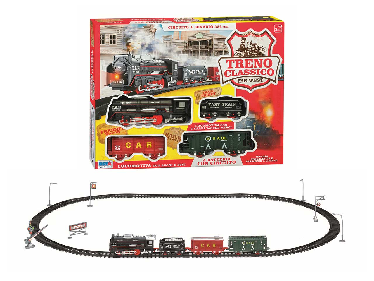 TRENO CLASSICO FAR WEST CON BINAR 11719 TRENO CLASSICO FAR WEST CON BINAR 11719