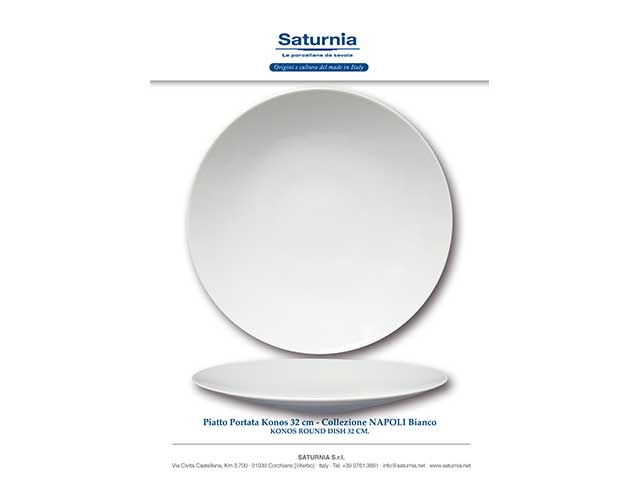 NAPOLI BIANCO PIATTO PORTATA 32cm 04001552