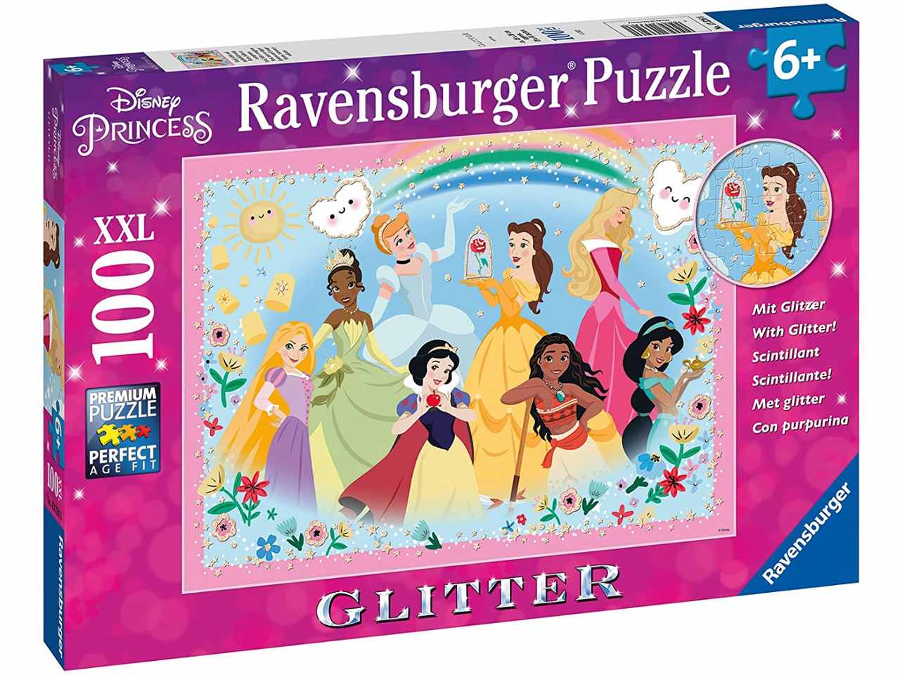 PUZZLE 100pz XXL PRINCESS GLITTER 13326