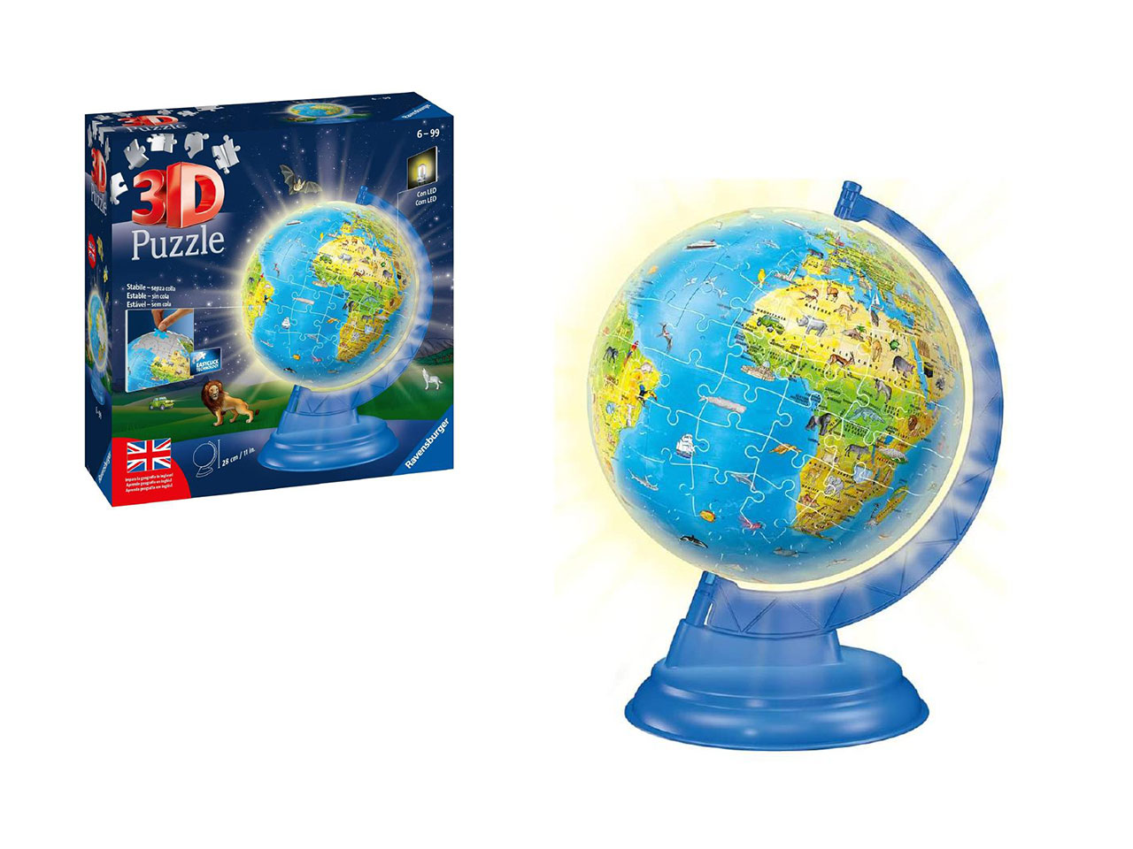 PUZZLE 3D 180PZ MAPPAMONDO CON LU 11498
