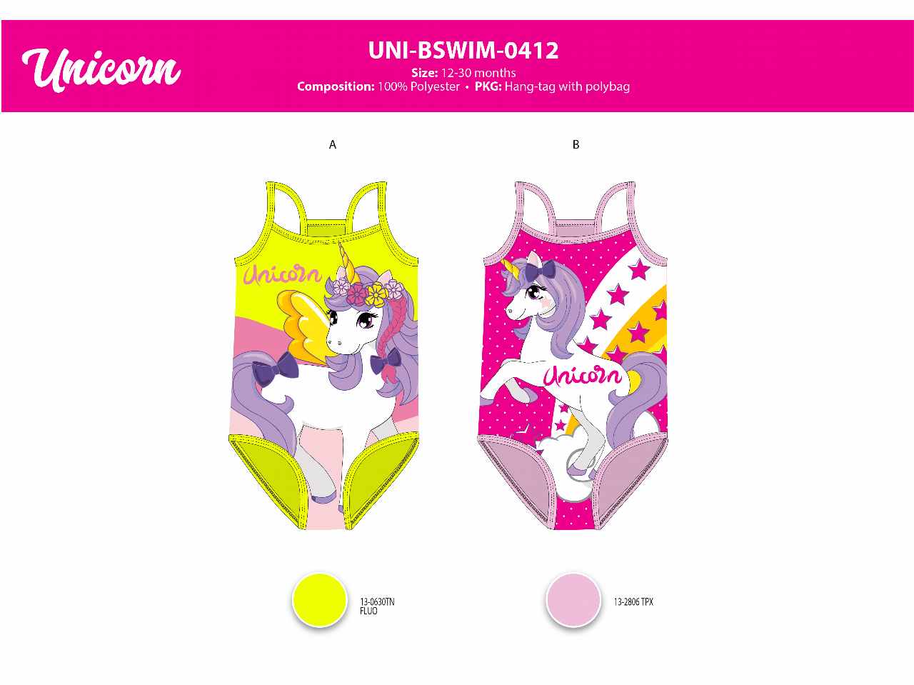 UNICORNO COSTUME INTERO TG.12/30 MESI 0412