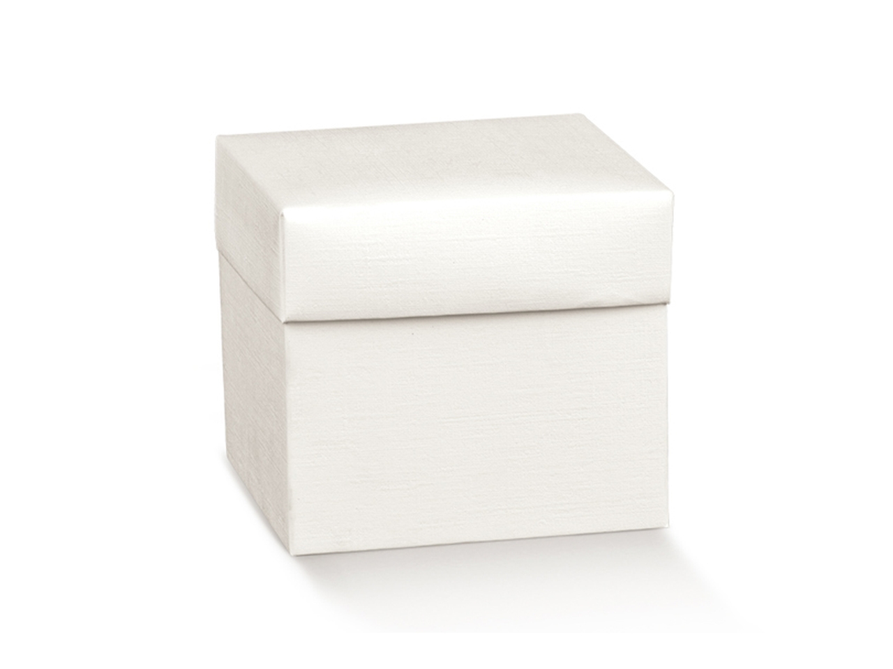 SCATOLA FIBRA BIANCA C/CORD.120X120X90MM 19048C