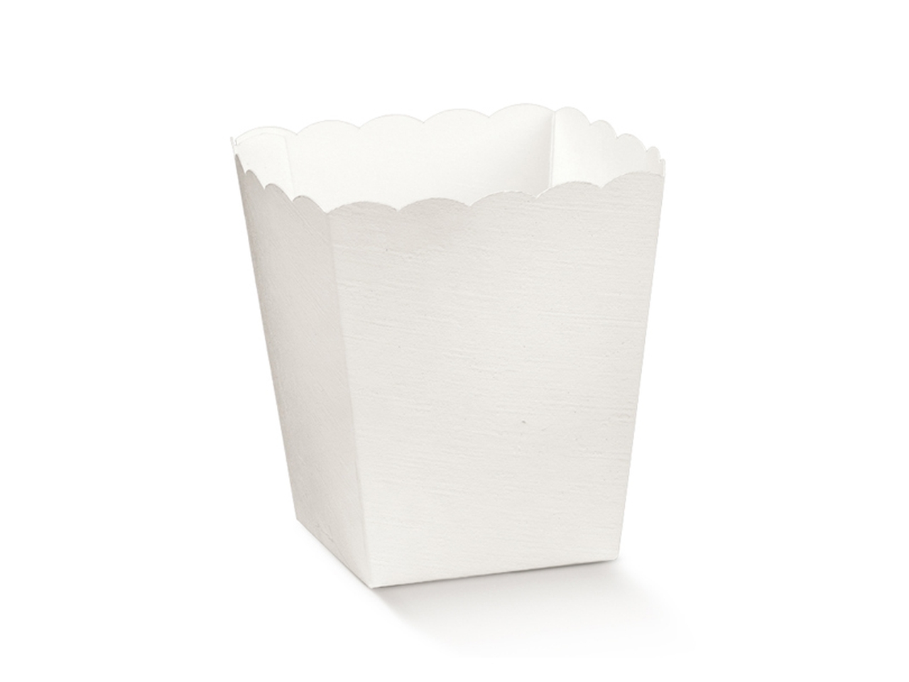 SCATOLA VASO FIBRA BIANCA 70X70X110MM 19078C