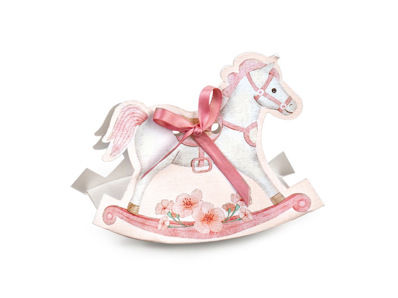 CAVALLO DONDOLO 120X35X90 ROSA 16964C