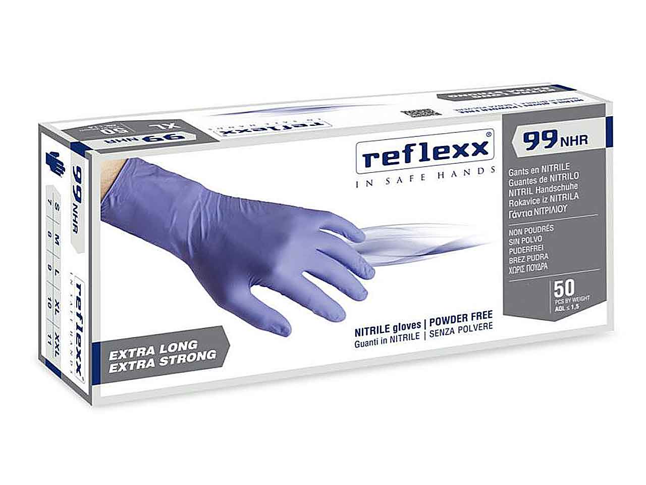 GUANTI IN NITRILE ALTO SPESSORE TG.S 50pz R99 -S