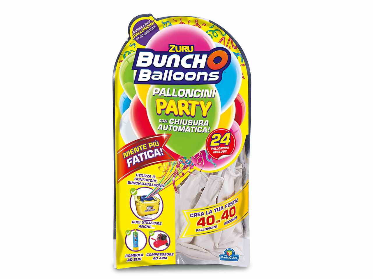 PALLONI BUNCH-O-BALLOONS 24pz BIANCHI ZU003