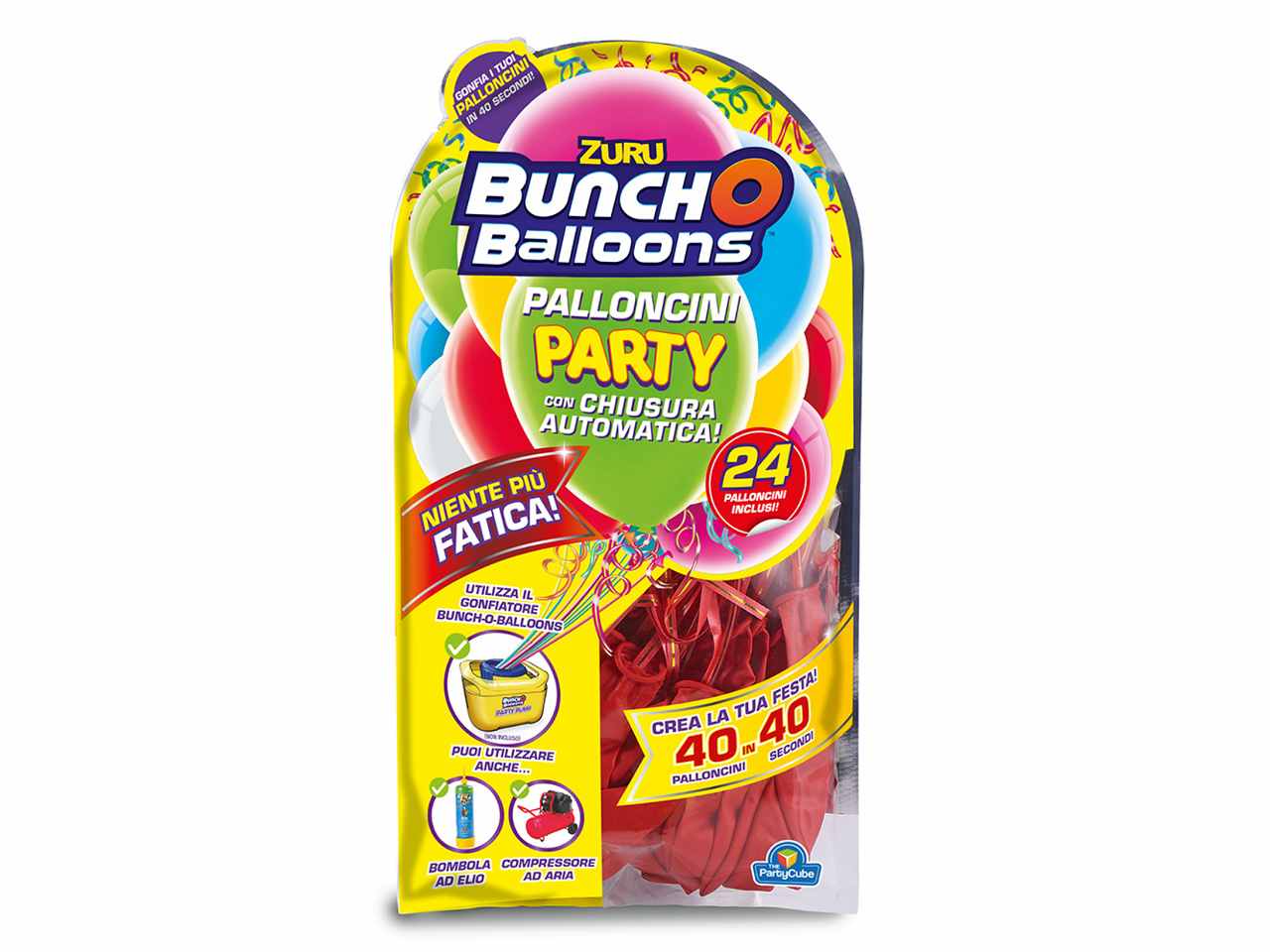 PALLONI BUNCH-O-BALLOONS 24pz ROSSI ZU006
