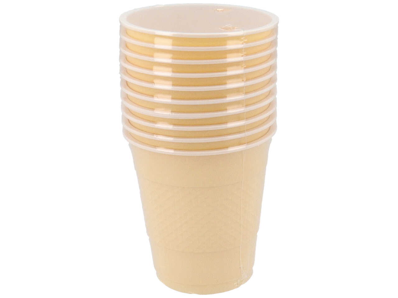 BICCHIERE PLASTICA 355 ML. AVORIO 10PZ