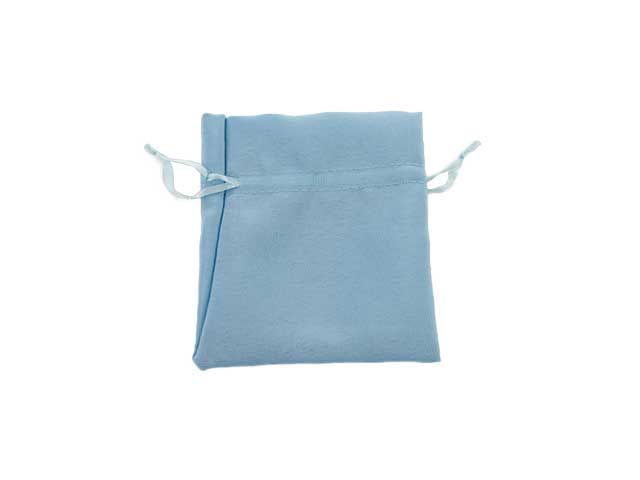SACCHETTO COTONE CELESTE 11x12cm 52446