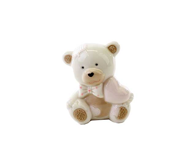 ORSETTO PORCELLANA h.6,5cm ROSA 53100 ORSETTO PORCELLANA h.6,5cm ROSA 53100