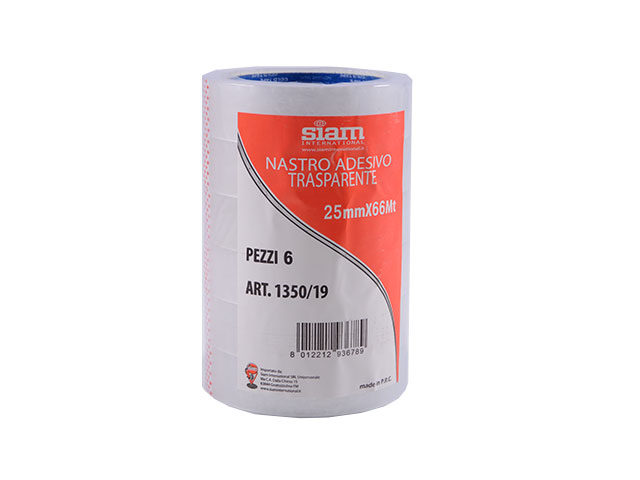 NASTRO ADESIVO TRASP.25×66 6pz 1350/19