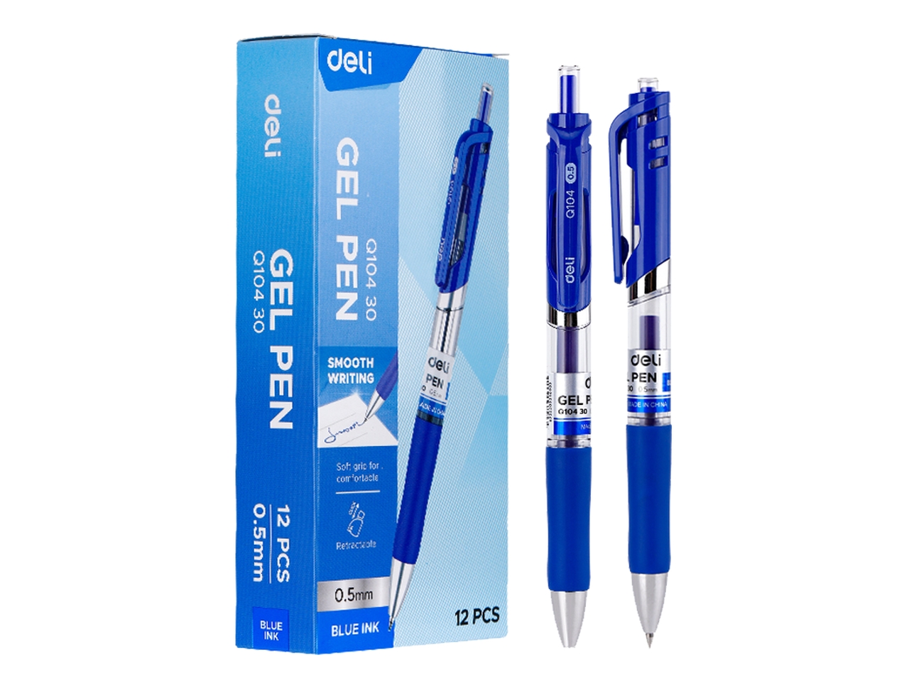 PENNA GEL DELI BLU SCATTO 12PZ EQ10430