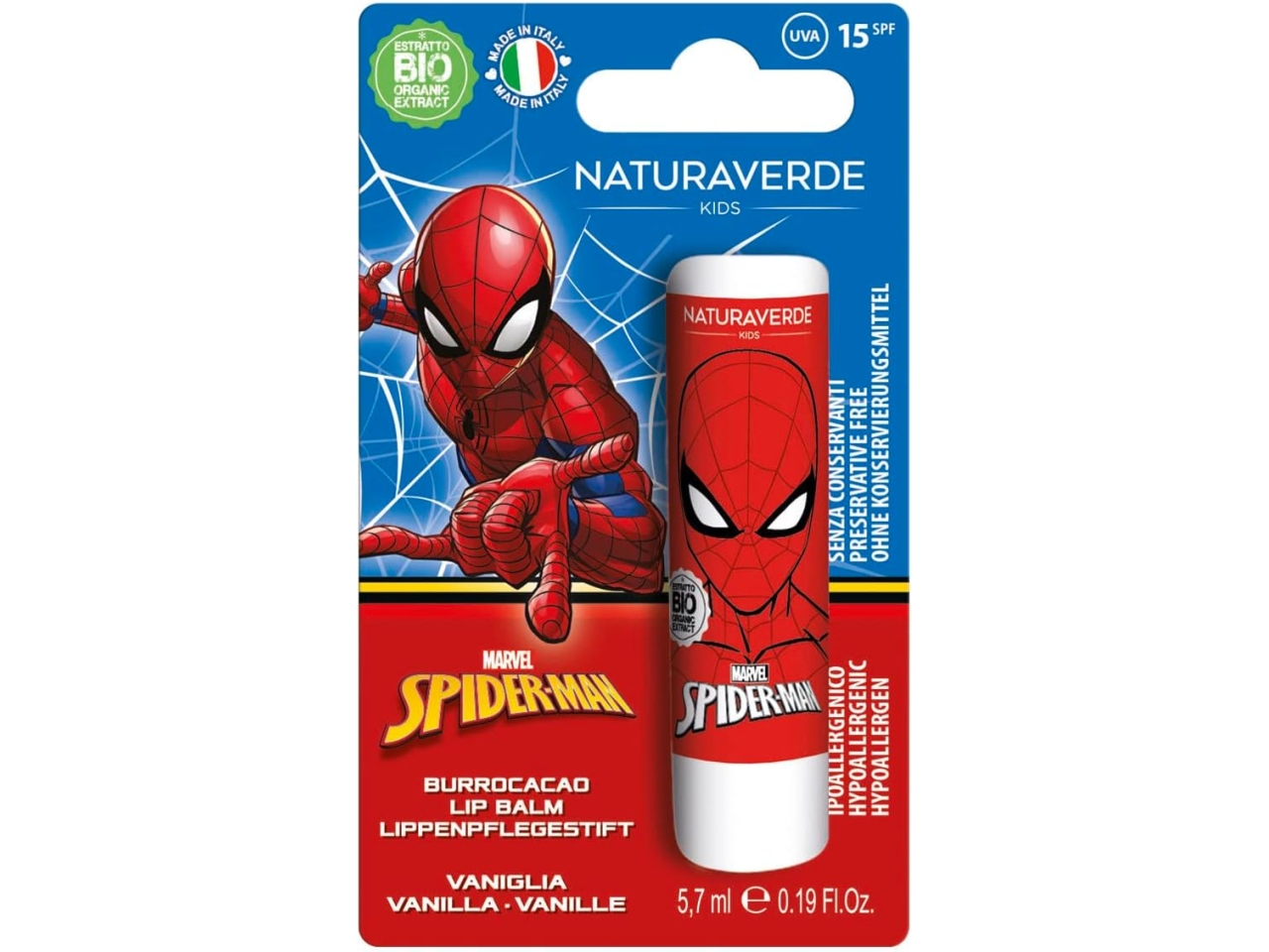 SPIDERMAN BURROCACAO VANIGLIA 5,7ML SPIDERMAN BURROCACAO VANIGLIA 5,7ML