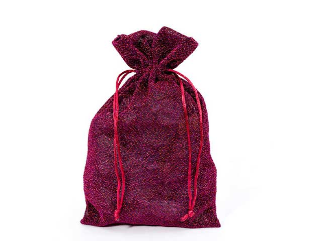 SACCHETTO GLITTER 20×33.5cm BORDEAUX 18566