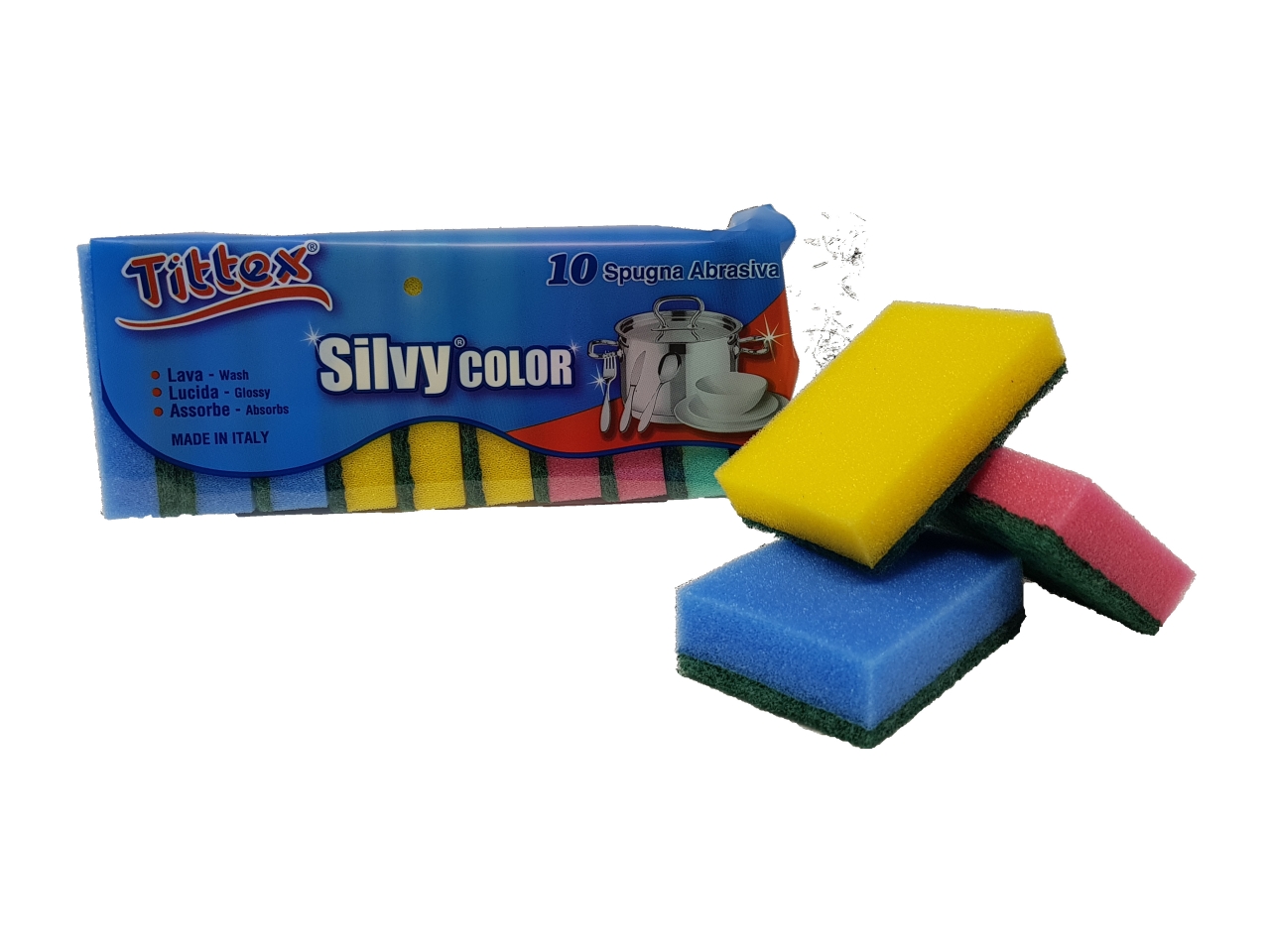SPUGNE SILVY COLOR 10 PZ 19-18