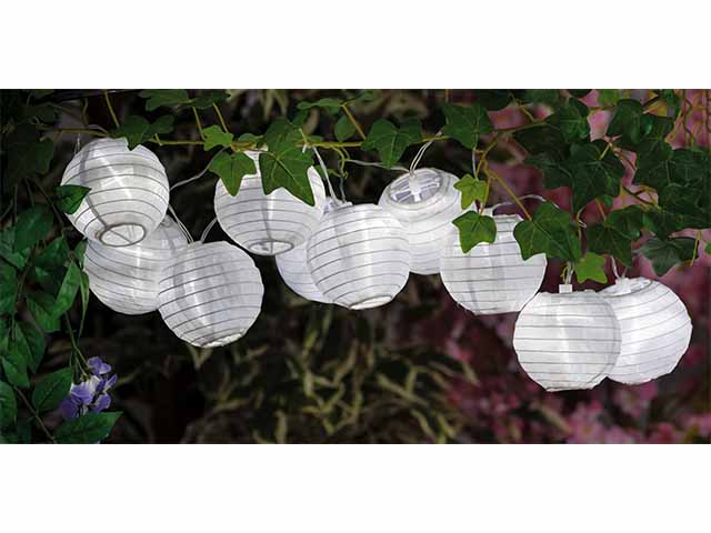 LANTERNA BIANCA C/LED 10xh9cm 57597