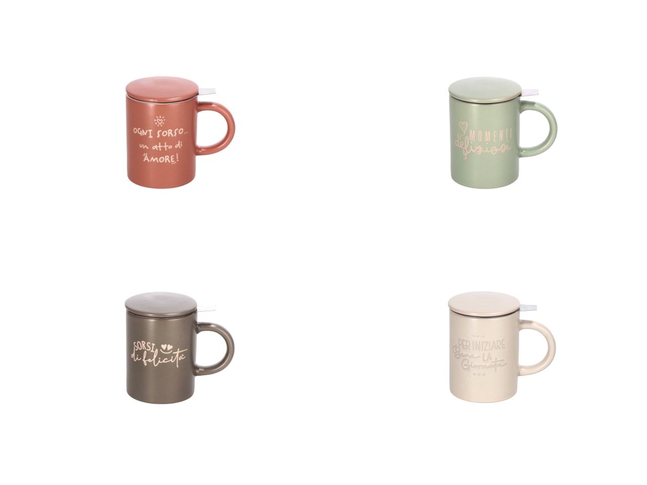 TISANIERA+COPERCHIO+FILTRO 370ML ASSORTITA 107469 TISANIERA+COPERCHIO+FILTRO 370ML ASSORTITA 107469