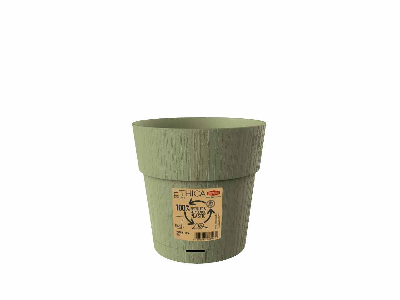 VASO ETHICA D.15XH.15CM VERDE OLIVA 68002