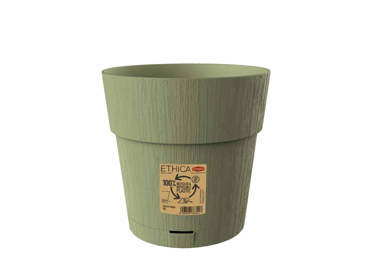 VASO ETHICA D.20XH.19CM VERDE OLIVA 68052