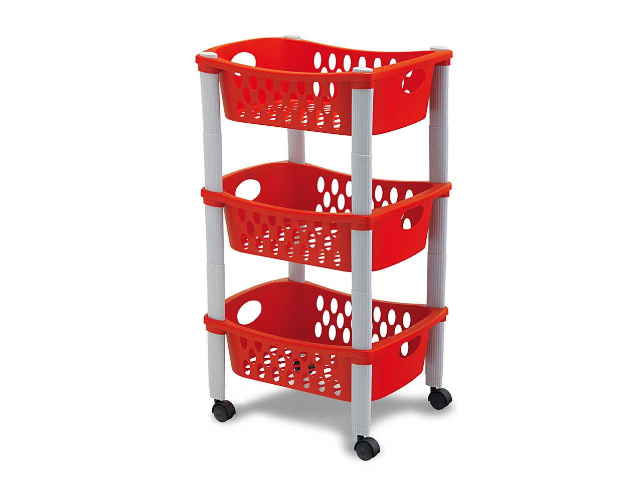 CARRELLO A TRE PIANI OTELLO ROSSO 50861