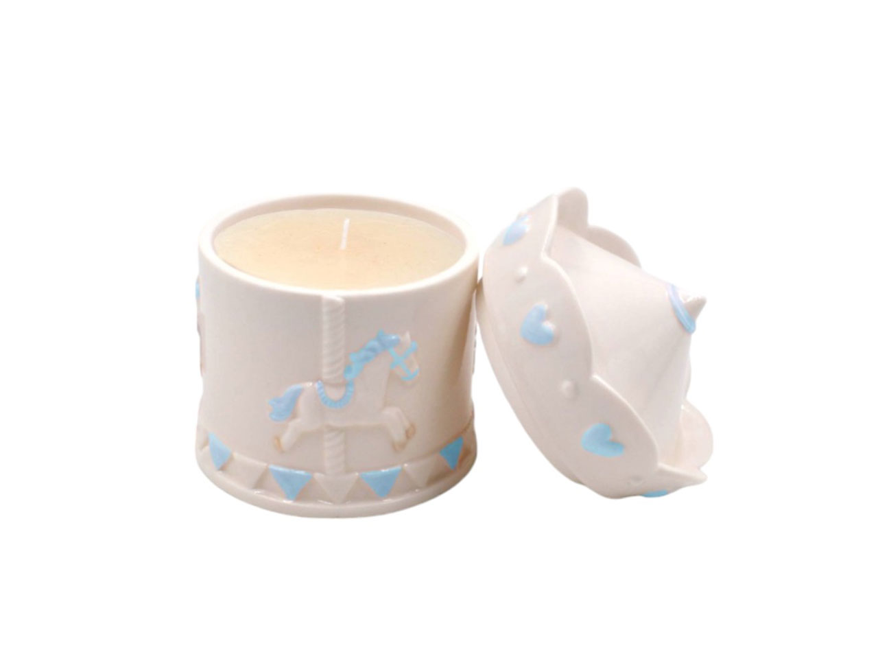 SCATOLA CANDELA CERAM.CELESTE 10X12 80B