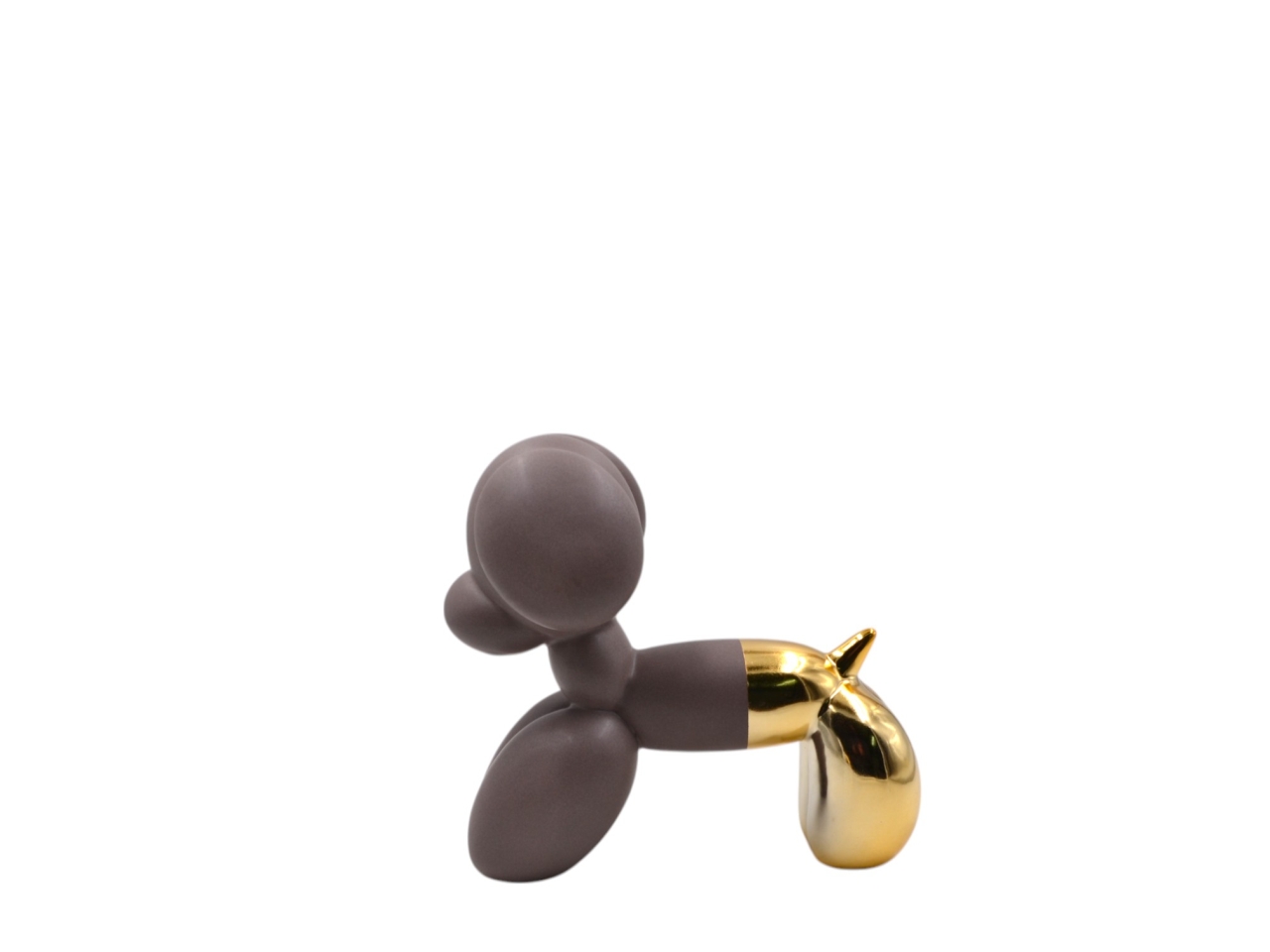CANE IN CERAMICA BICOLORE 22X19CM D75