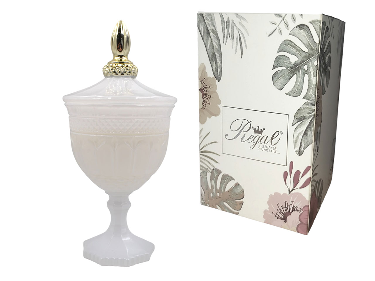 CANDELA VETRO BIANCO 12X24CM 822W CANDELA VETRO BIANCO 12X24CM 822W
