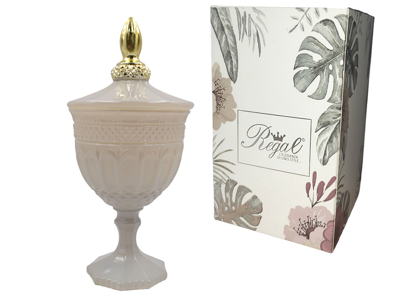 CANDELA VETRO GRIGIO 12X24CM 822G CANDELA VETRO GRIGIO 12X24CM 822G