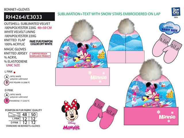 MINNIE CAPPELLO+GUANTI RH4264$ MINNIE CAPPELLO+GUANTI RH4264$