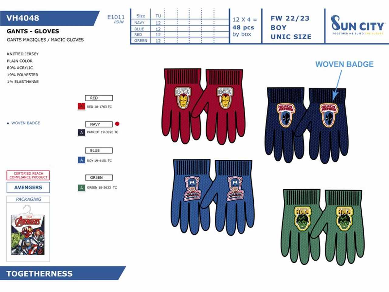 AVENGERS GUANTI VH4048$