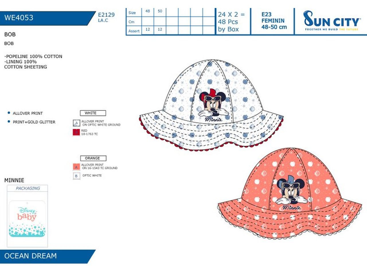 MINNIE CAPPELLO TAGLIE ASSORTITE WE4053 MINNIE CAPPELLO TAGLIE ASSORTITE WE4053