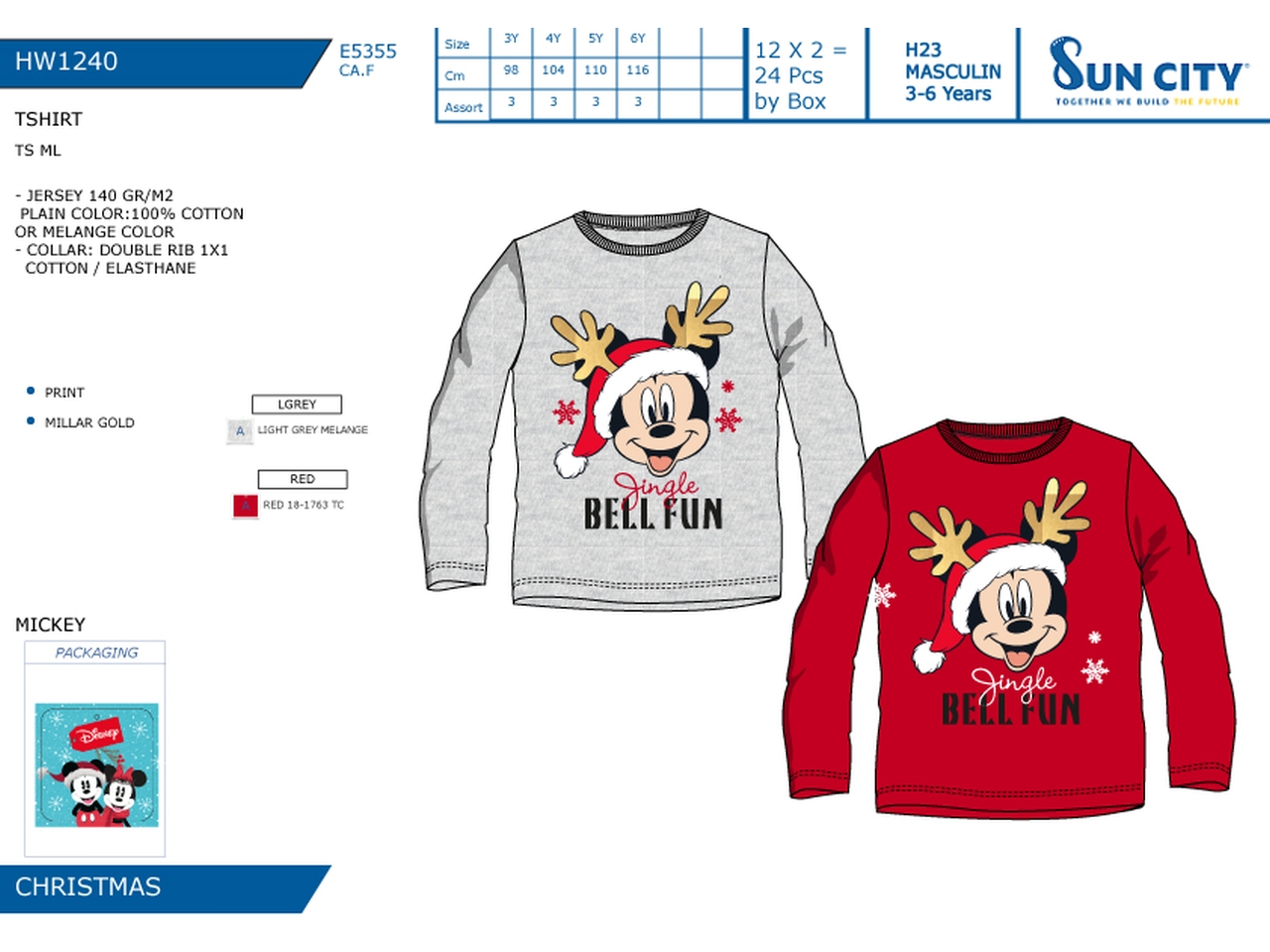 MICKEY MAGLIETTA A MANICHE LUNGH HW1240